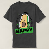 Green White Minimalistisch Avocado T-Shirt (Design vorne)