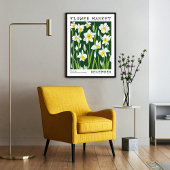 Green White Narcissus Dezember Geburtsmarkt Blume Poster