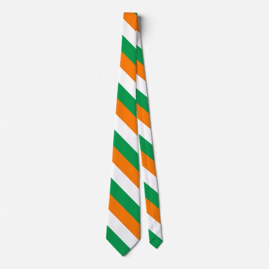 Green White Orange Flag of Ireland Krawatte (Vorderseite)