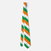 Green White Orange Flag of Ireland Krawatte (Rückseite)