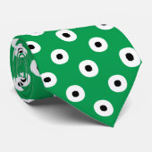 Green White Orange Polka Dot Muster Krawatte (Gerollt)