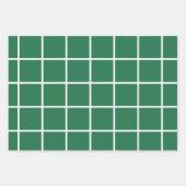 Green White Pattern Weihnachten Geschenkpapier Set (Vorderseite 3)