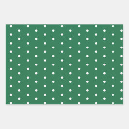 Green White Pattern Weihnachten Geschenkpapier Set