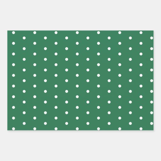 Green White Pattern Weihnachten Geschenkpapier Set (Vorderseite)