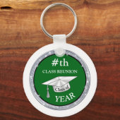 Green White Personalisiert, Class Wiedersehen Gift Schlüsselanhänger (Rückseite)