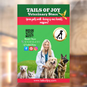  Green White Pet Store Business Fensteraufkleber (Blatt 2)