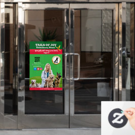  Green White Pet Store Business Fensteraufkleber