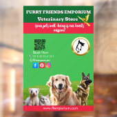  Green White Pet Store Business Fensteraufkleber (Blatt 2)