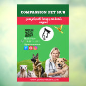 Green White Pet Store Sign Dogs, Cats, Birds Vet Fensteraufkleber (Blatt 3)