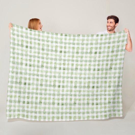 Green White Plaid   Fleecedecke (Beispiel)