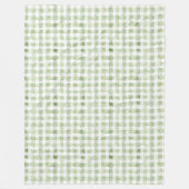 Green White Plaid   Fleecedecke (Vorderseite)