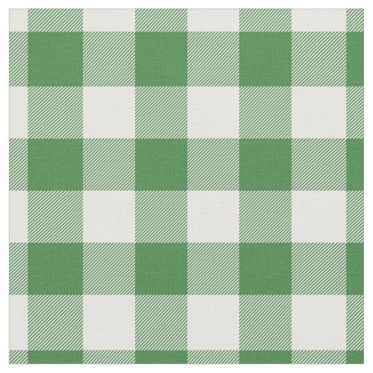 Green & White Plaid Gingham Stoff (Nahaufnahme)