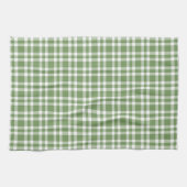 Green White Plaid Pattern Geschirrtuch (Horizontal)
