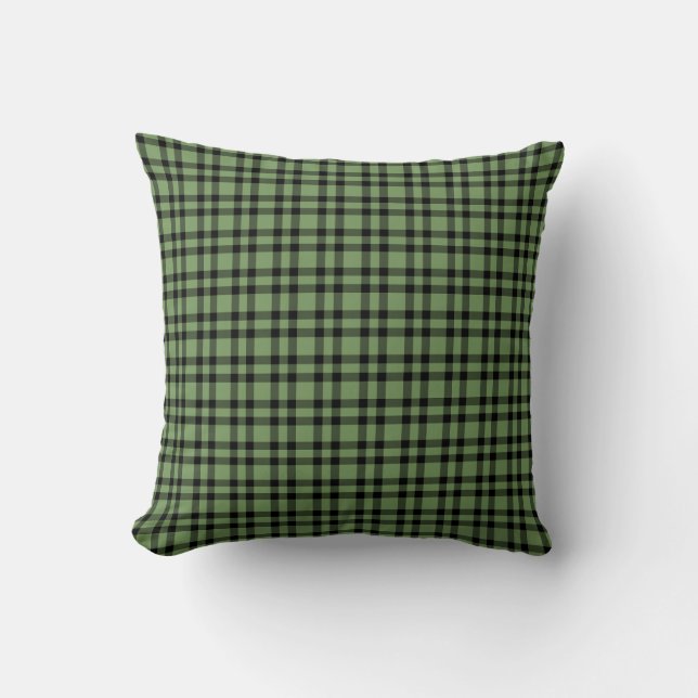 Green White Plaid Pattern Kissen (Vorderseite)
