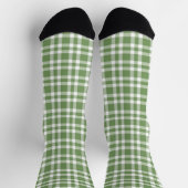 Green White Plaid Pattern Socken (Oben)