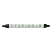Green White Plaid Stripes Kugelschreiber (Vorderseite)