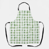 Green White Plaid Stripes   Schürze (Vorderseite)
