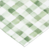 Green White Plaid Stripes Tischdecke (Schrägansicht)
