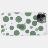 Green & White Polka Dot Blubbles Minimal Case-Mate iPhone Hülle (Rückseite (Horizontal))
