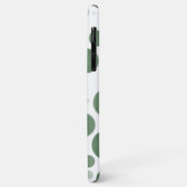 Green & White Polka Dot Blubbles Minimal Case-Mate iPhone Hülle (Hinten/Links)