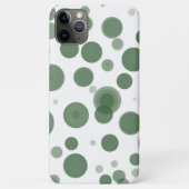 Green & White Polka Dot Blubbles Minimal Case-Mate iPhone Hülle (Rückseite)