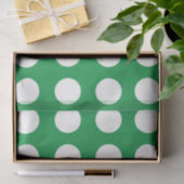 Green White Polka Dot Classic Elegant Seidenpapier (Geschenk)