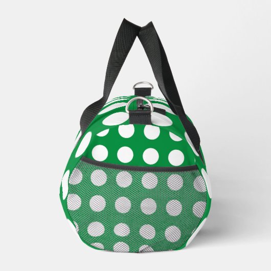 Green White Polka Dot Duffle Bag (Rechts)