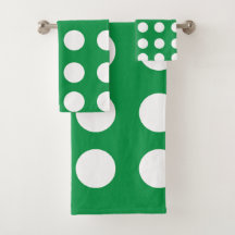 Green White Polka Dot Girly Chic