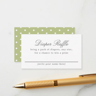 Green White Polka DotBaby Duschabwaschmaschine Win Begleitkarte