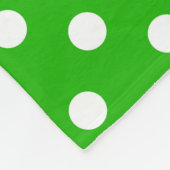 Green White Polka Dots Design Fleecedecke (Ecke)