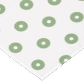 Green White Polka Dots Tischdecke (Schrägansicht)