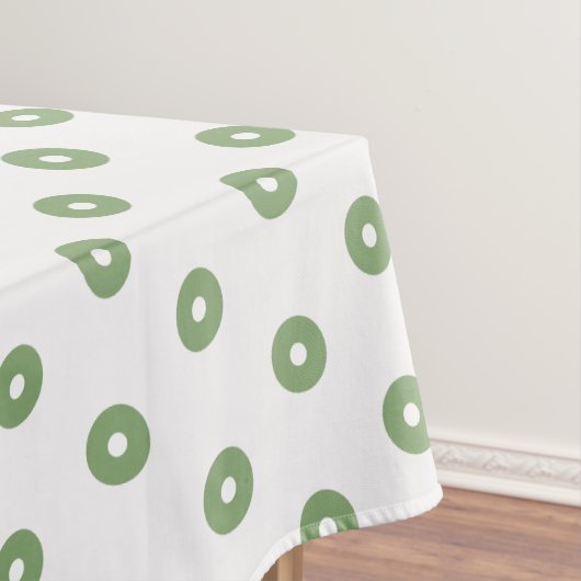Green White Polka Dots Tischdecke (Beispiel)