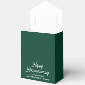 Green White Real Estate Happy Housewarming Custom Geschenkschachtel (Offen)