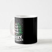 Green White Red Buffalo Plaid Merry Christmas Tree Kaffeetasse (Vorderseite Links)