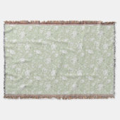 Green White Romantic Floral   Decke (Vorderseite)