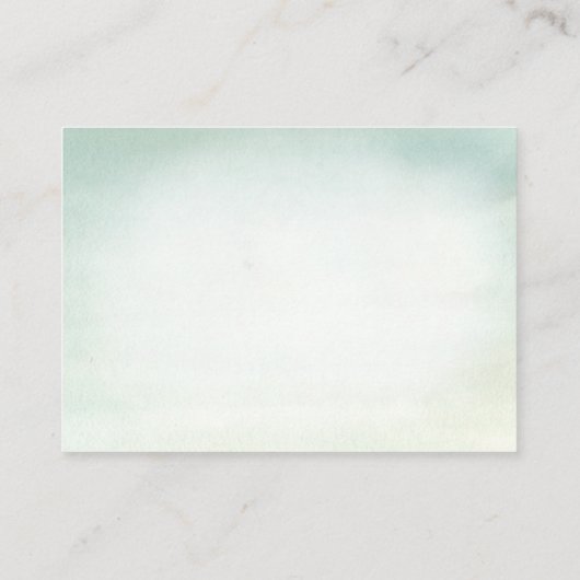 Green White Rose Guessing Game Baby Dusche Begleitkarte (Rückseite)