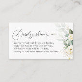 Green White Roses Display Shower Enclosure Card Begleitkarte (Vorderseite)