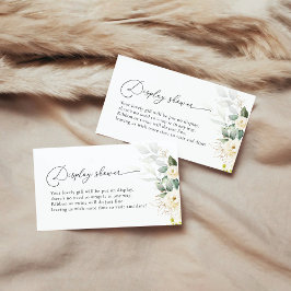 Green White Roses Display Shower Enclosure Card Begleitkarte