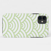 Green & White Scallop Muster Case-Mate iPhone Hülle (Rückseite (Horizontal))