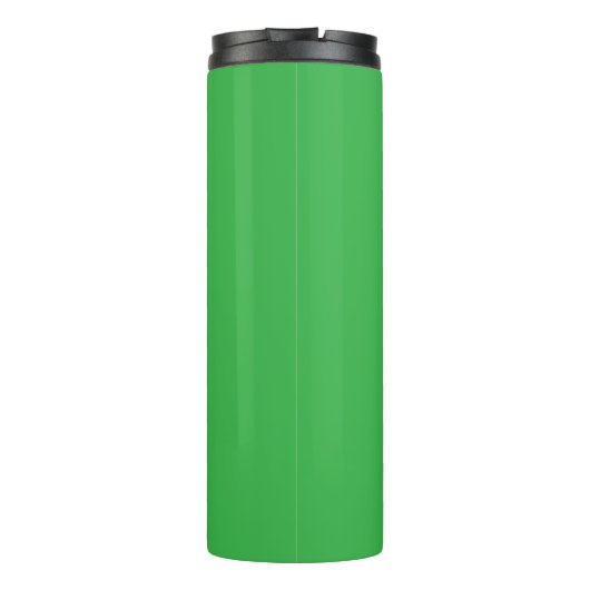 Green White Script Custom Name Thermal Tumbler Thermosbecher (Rückseite)