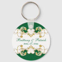 Green White Scrolls Gastgeschenk Hochzeit Schlüsse