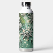 GREEN WHITE SILVER HOLIDAY CHRISTMAS ORNAMENTS TRINKFLASCHE (links)