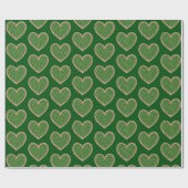 Green White Snowflake Gold Glitzer Herzlich willko Geschenkpapier (Flach)