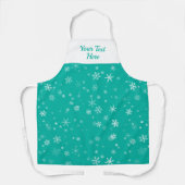 Green White Snowflake Muster Weihnachten Schürze (Vorderseite)
