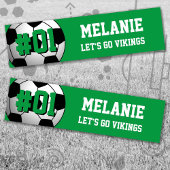 Green White Soccer Team Autoaufkleber