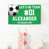 Green White Soccer Team Spirit Banner (Insitu)