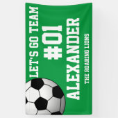 Green White Soccer Team Spirit Banner (Vertikal)
