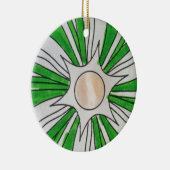 Green White Star Gezeichnet, Kunst von Kindern:) Keramikornament (Rechts)