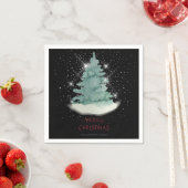 Green White Star Weihnachtsbaum Serviette (Beispiel)