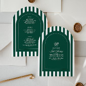 Green & White Striped Last Swing Before the Ring Einladung